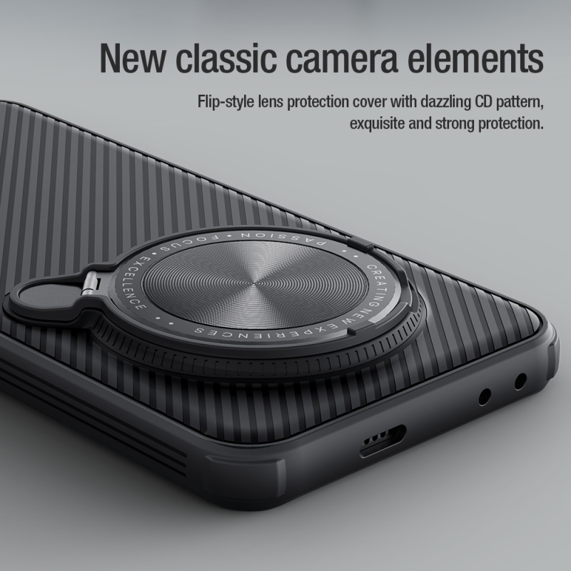 Nillkin CamShield Prop mágneses hátlap a Honor Magic7 Pro fekete színű készülékhez