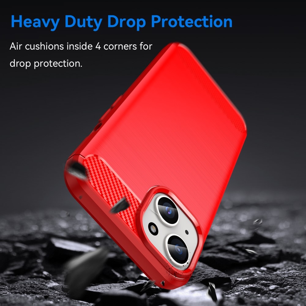 Szénálló zselés tok iPhone 15 készülékhez - piros