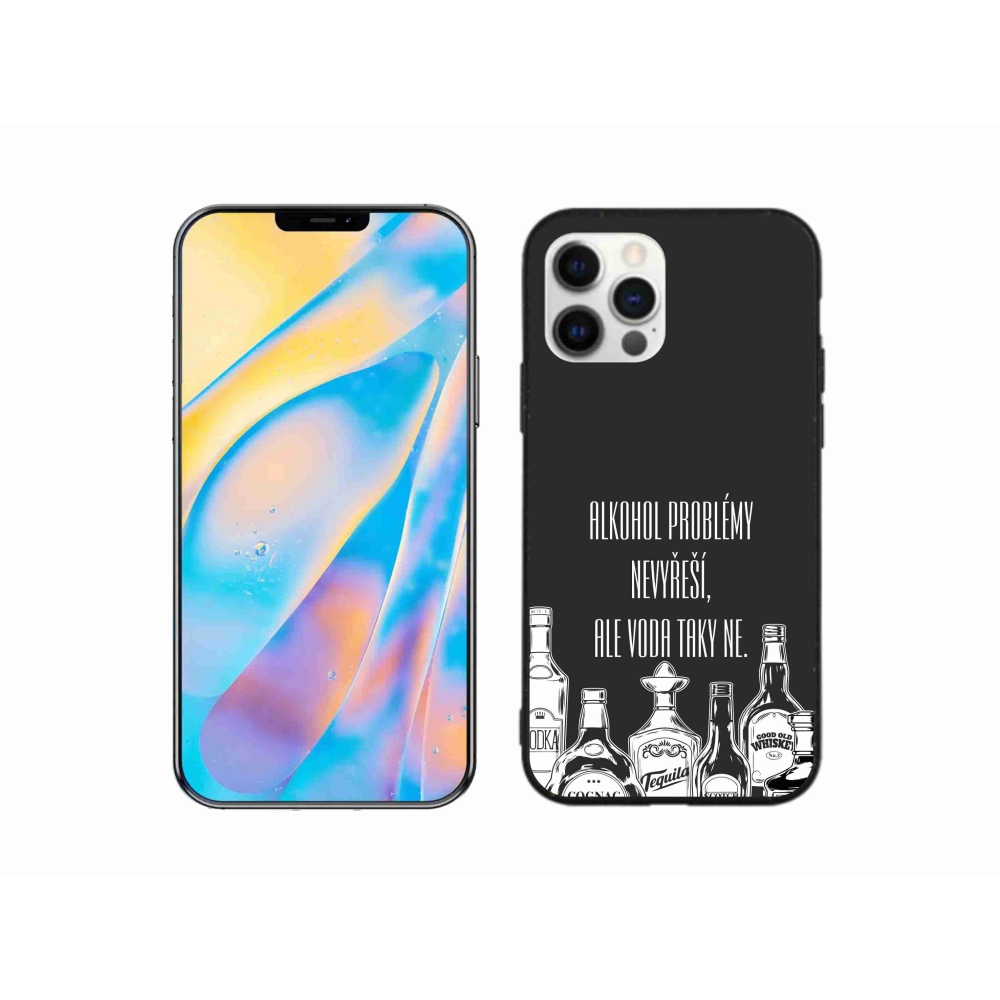Gél borítás mmCase iPhone 12 készülékhez - vicces szöveg fekete háttérrel