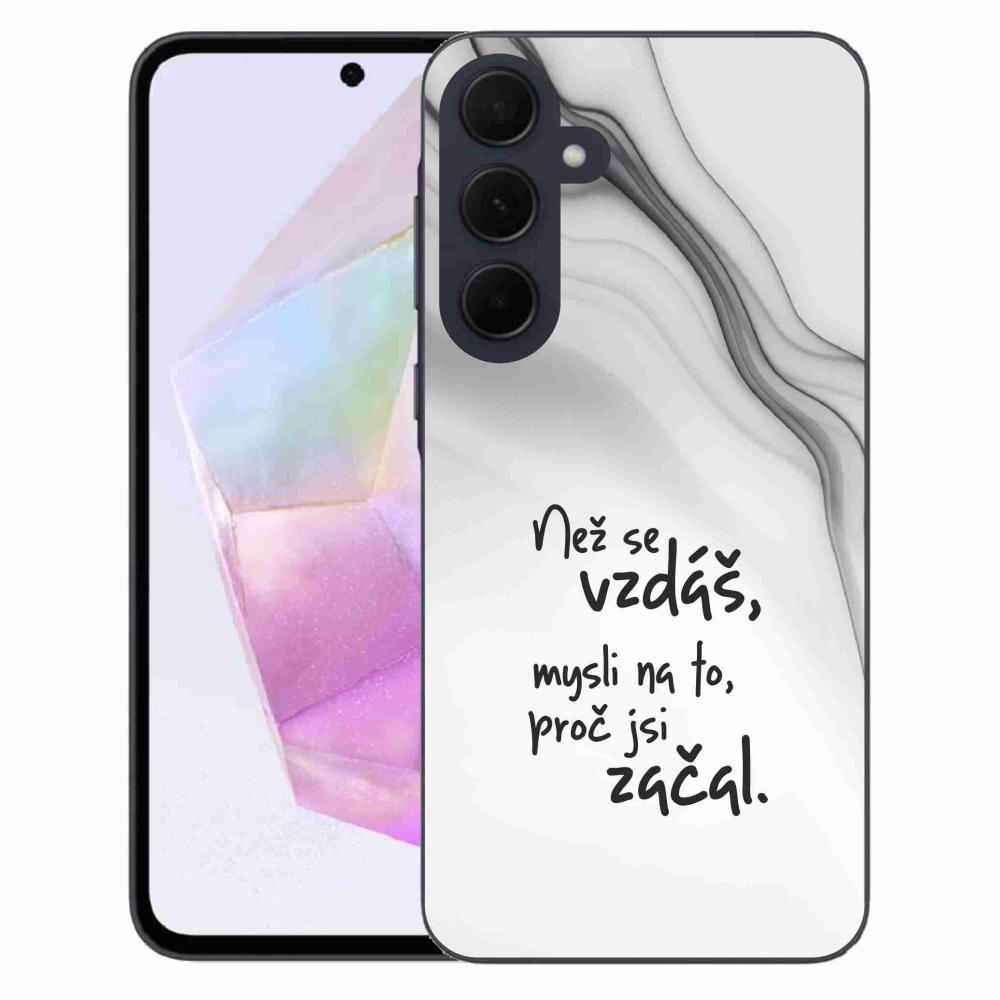 Gél borító mmCase Samsung Galaxy A35 5G - idézet 2 fehér háttér