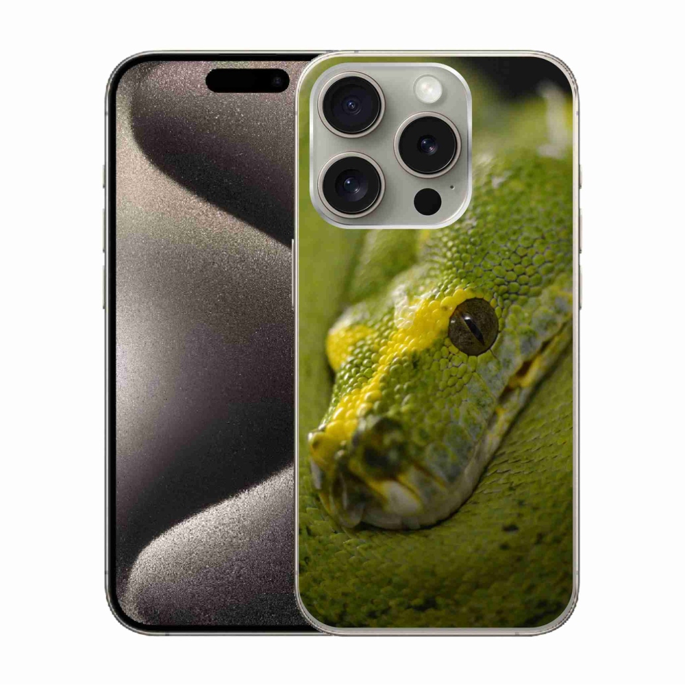 Zselés borítás mmCase iPhone 15 Pro készülékhez - kígyó 2