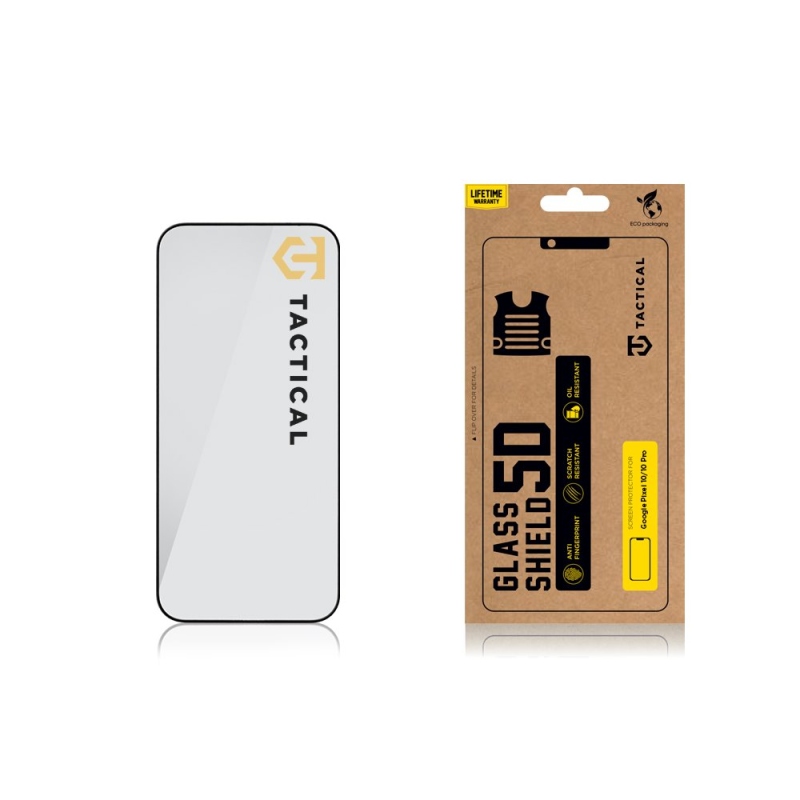 Taktikai üvegpajzs 5D üveg a Google Pixel 10/10 Pro-hoz Fekete