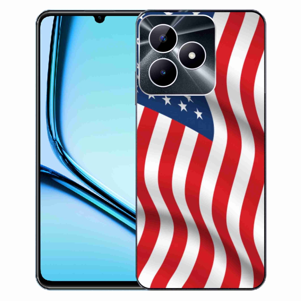 Zselés borító mmCase a Realme Note 50 készülékhez - amerikai zászló