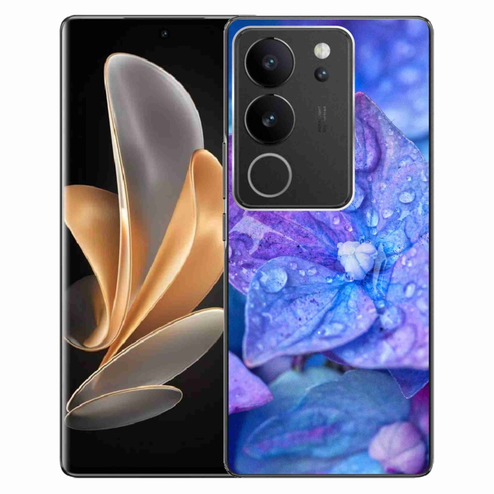 Gél borító mmCase Vivo V29 5G - lila virághoz