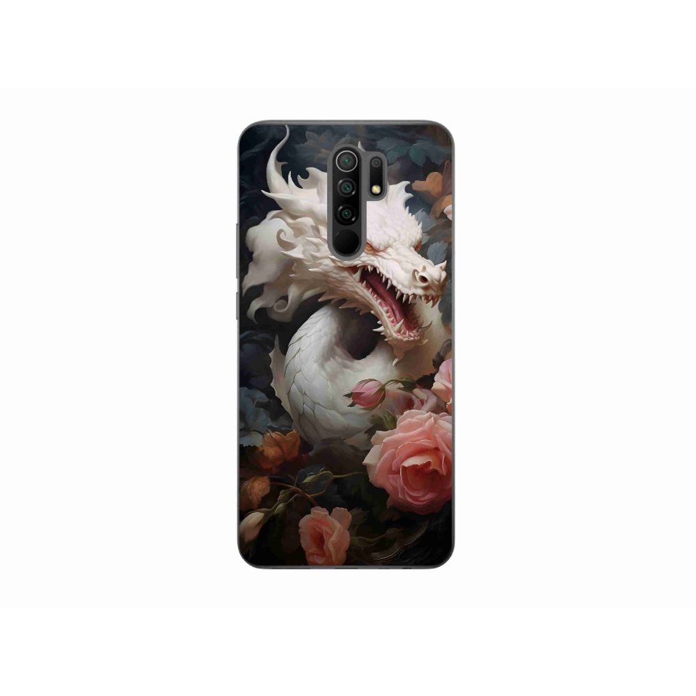 Gél borítás mmCase a Xiaomi Redmi 9-hez - fehér sárkány
