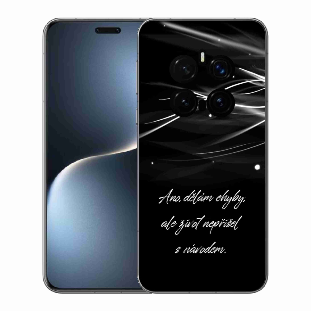 Gél borítás mmCase a Honor Magic 7 Pro 5G-n - idézem fekete háttérrel