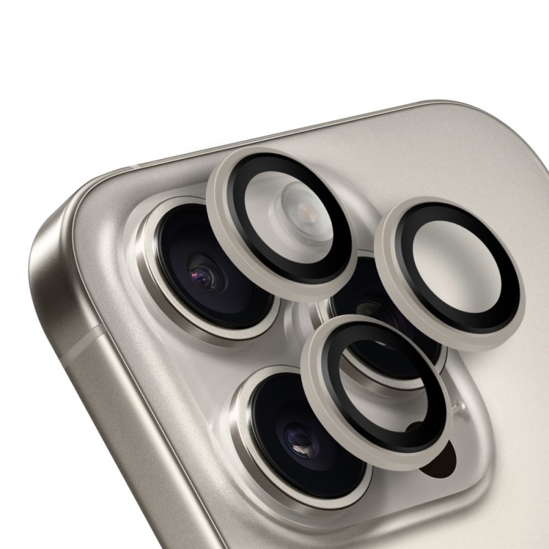 CSOMAG:ME objektívvédő Apple iPhone 16 Pro/16 Pro Max készülékhez Természetes titánium