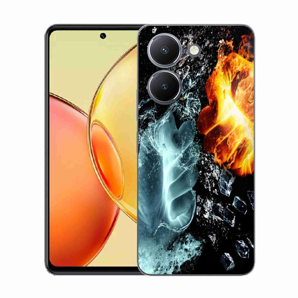 Gél borítás mmCase a Vivo Y36-hoz - víz és tűz