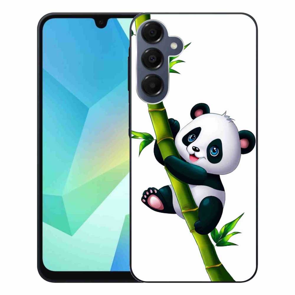 Gél borítás mmCase Samsung Galaxy A16 4G/5G - panda a bambuszon - Samsung Galaxy A16 4G/5G számára
