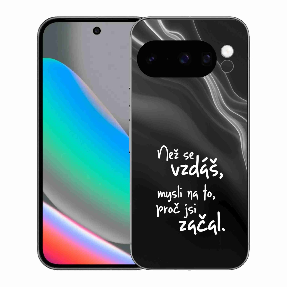 Gél borítás mmCase a Google Pixel 10 Pro készülékhez - Idézet 2 fekete háttér
