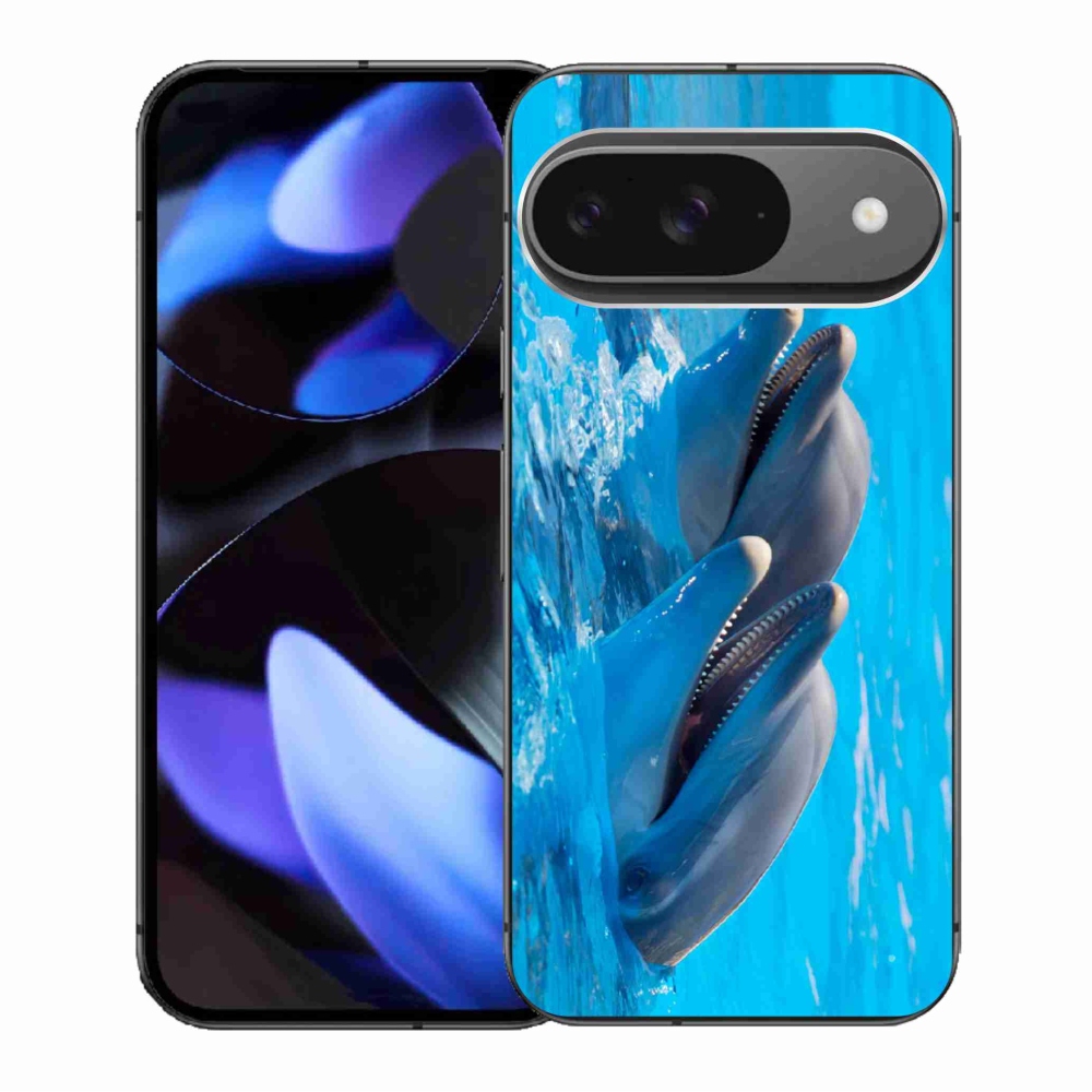Gél borítás mmCase a Google Pixel 9/9 Pro készülékhez - delfinek