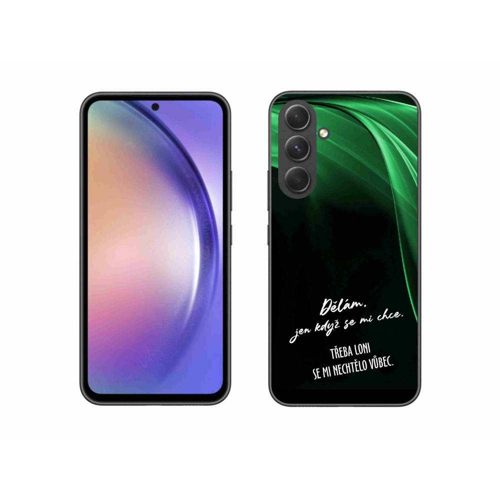 Gél borító mmCase Samsung Galaxy A54 5G - vicces szöveg 12 fekete háttér