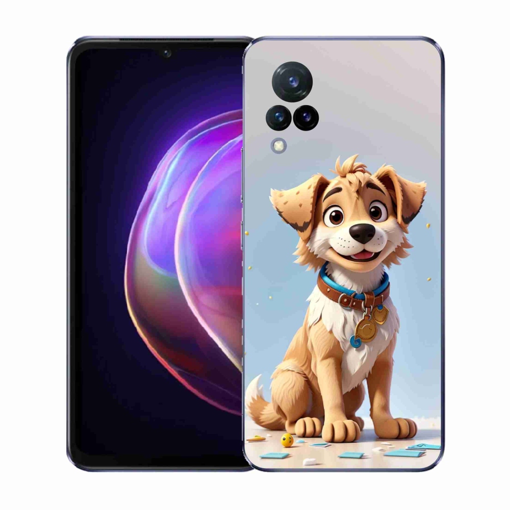 Gél borítás mmCase a Vivo V21 4G/5G készülékhez - rajzfilm kölyökkutyakölyök