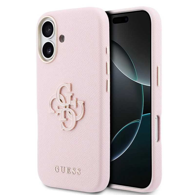 Guess PU gyanta logós hátlap iPhone 17 rózsaszínhez