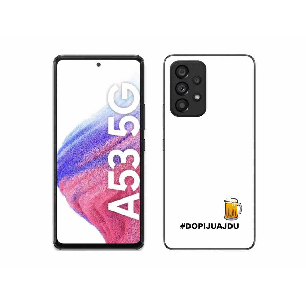 Gél borító mmCase Samsung Galaxy A53 5G - sör motívum 1 fehér háttér