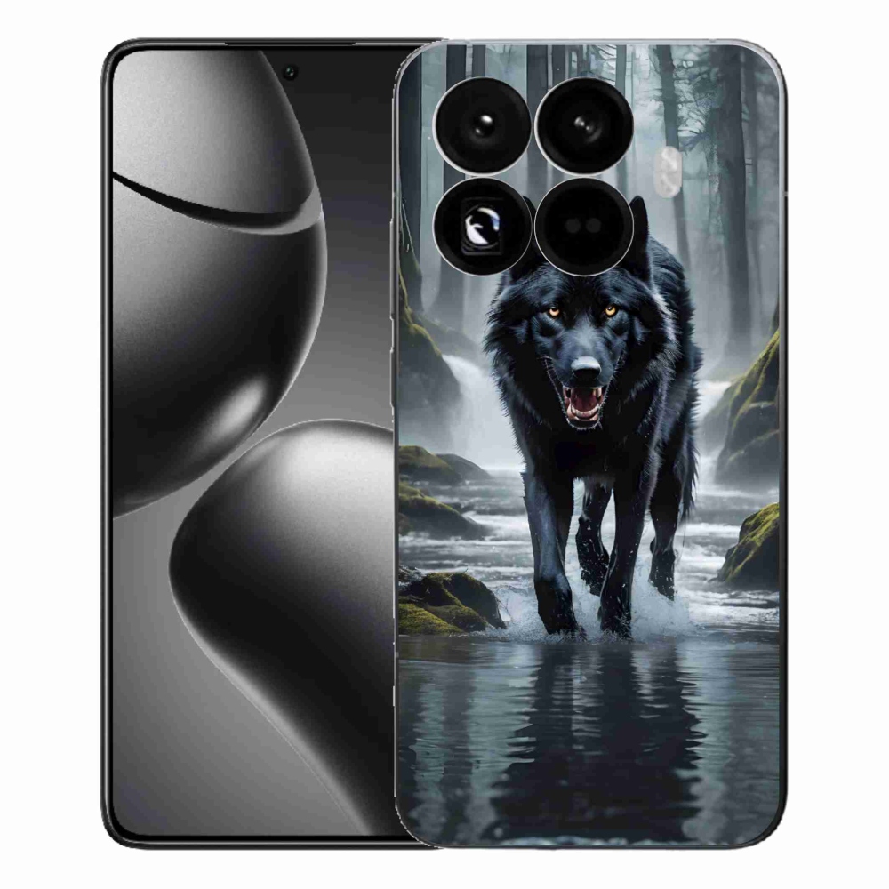 Gél borítás mmCase a Xiaomi 15T Pro számára - fekete farkas