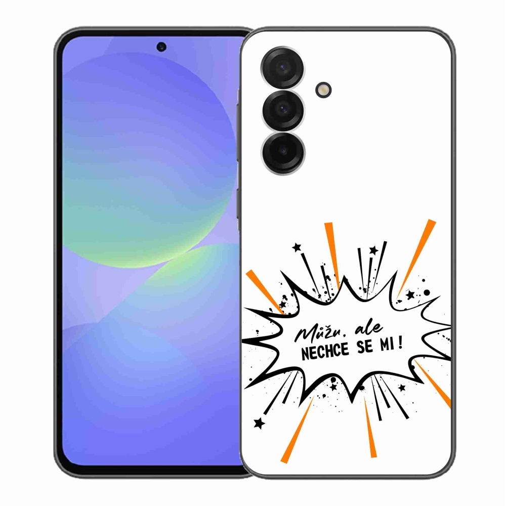 Gél borító mmCase Samsung Galaxy A36 5G - vicces szöveg 11 fehér háttér