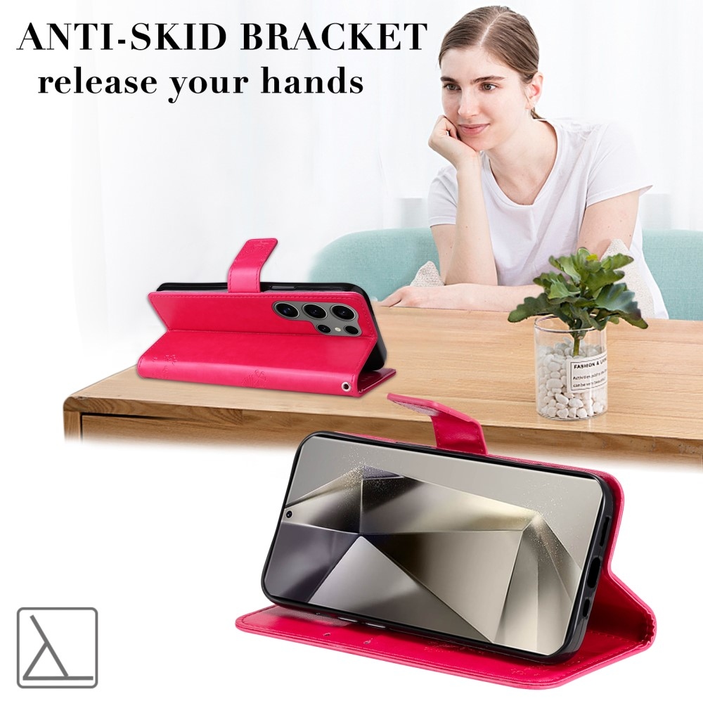 Fák könyve tok Samsung Galaxy S25 Ultra - rózsaszínű