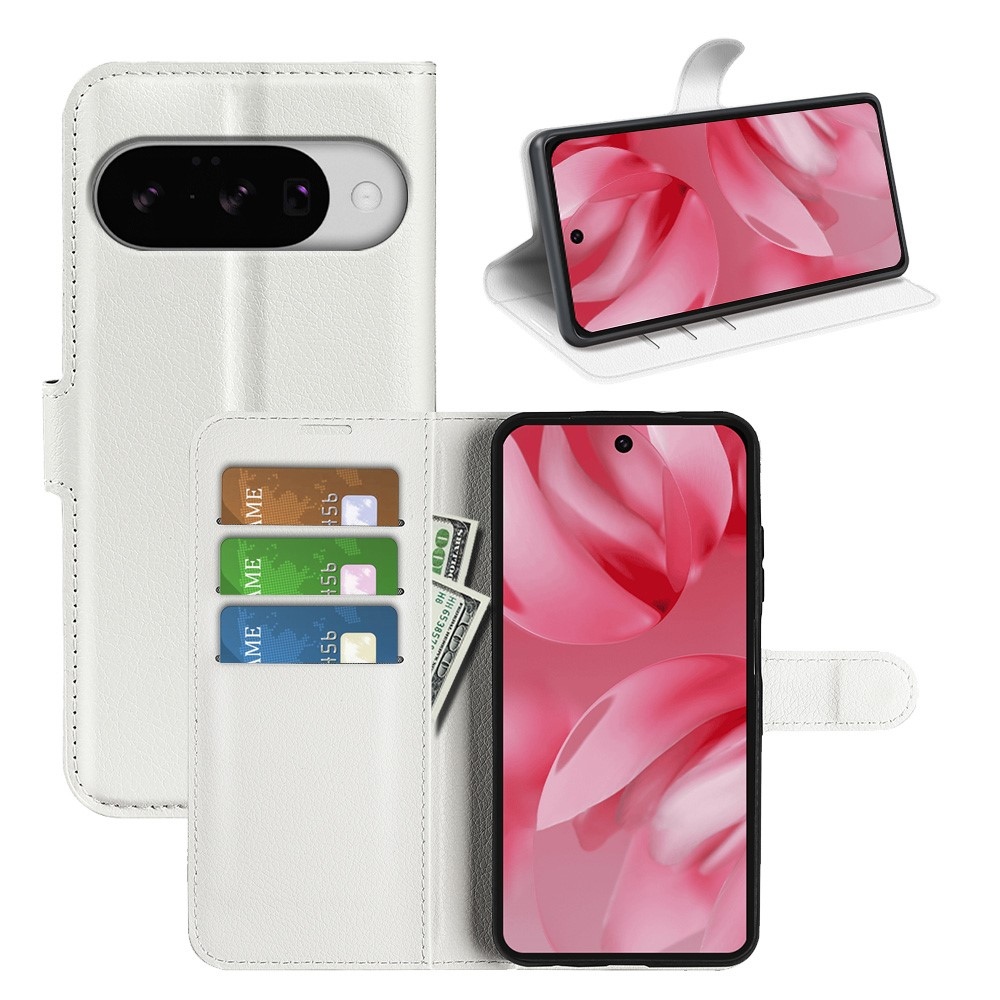Litchi könyv tok Google Pixel 10 - fehér