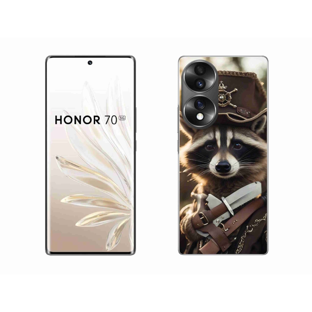 Gél borító mmCase for Honor 70 - mosómedve egyenruhában