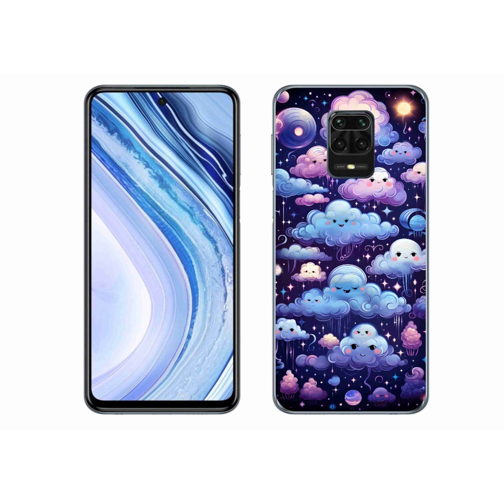 Gél borítás mmCase a Xiaomi Redmi Note 9 Pro számára - felhők