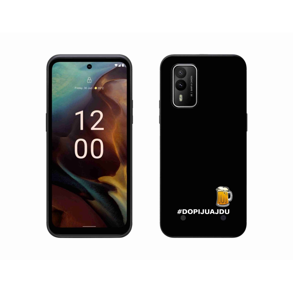 Gél borítás mmCase a Nokia XR21 készülékhez - sör motívum 1 fekete háttér