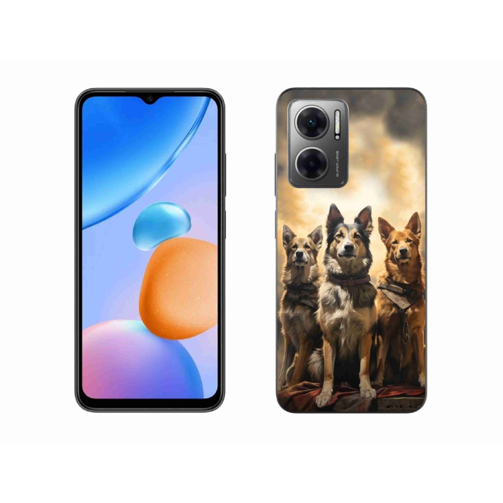 Gél borítás mmCase a Xiaomi Redmi 10 5G-hez - három kutya