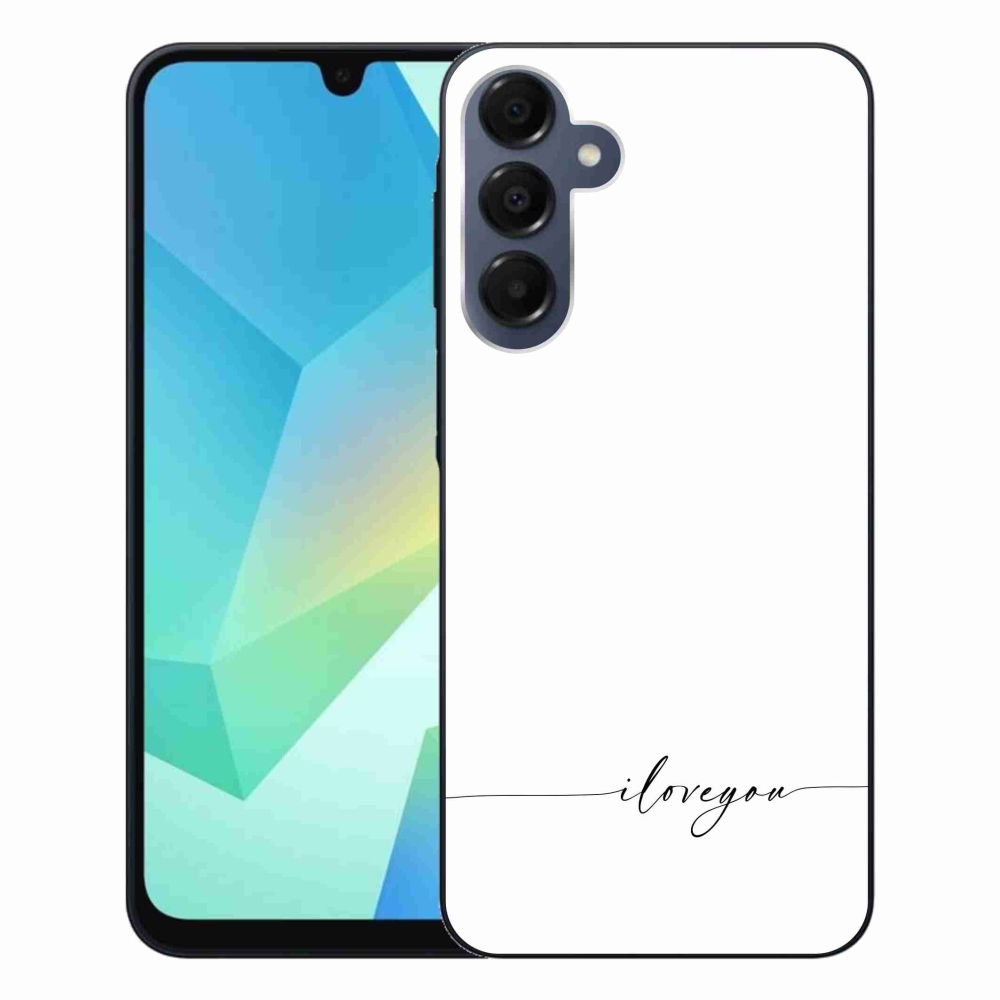 Gél borítás mmCase Samsung Galaxy A16 4G/5G - I love you fehér háttérrel