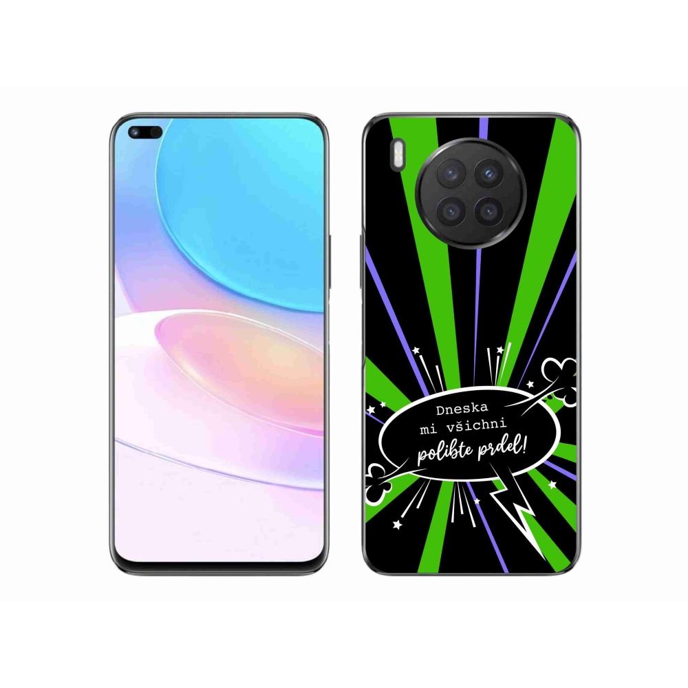 Gél borító mmCase a Honor 50 Lite készülékhez - vicces szöveg 15 fekete háttér