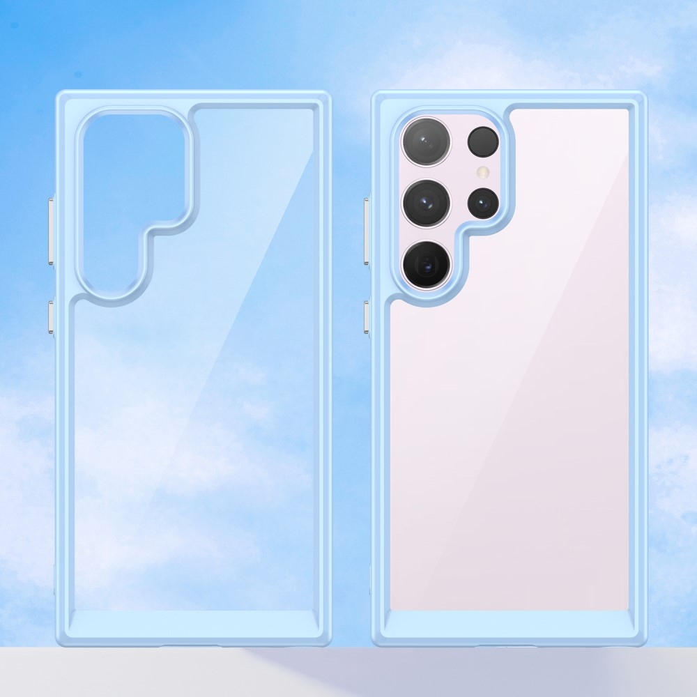 Gél tok kemény hátlappal Samsung Galaxy S24 Ultra készülékhez - kék