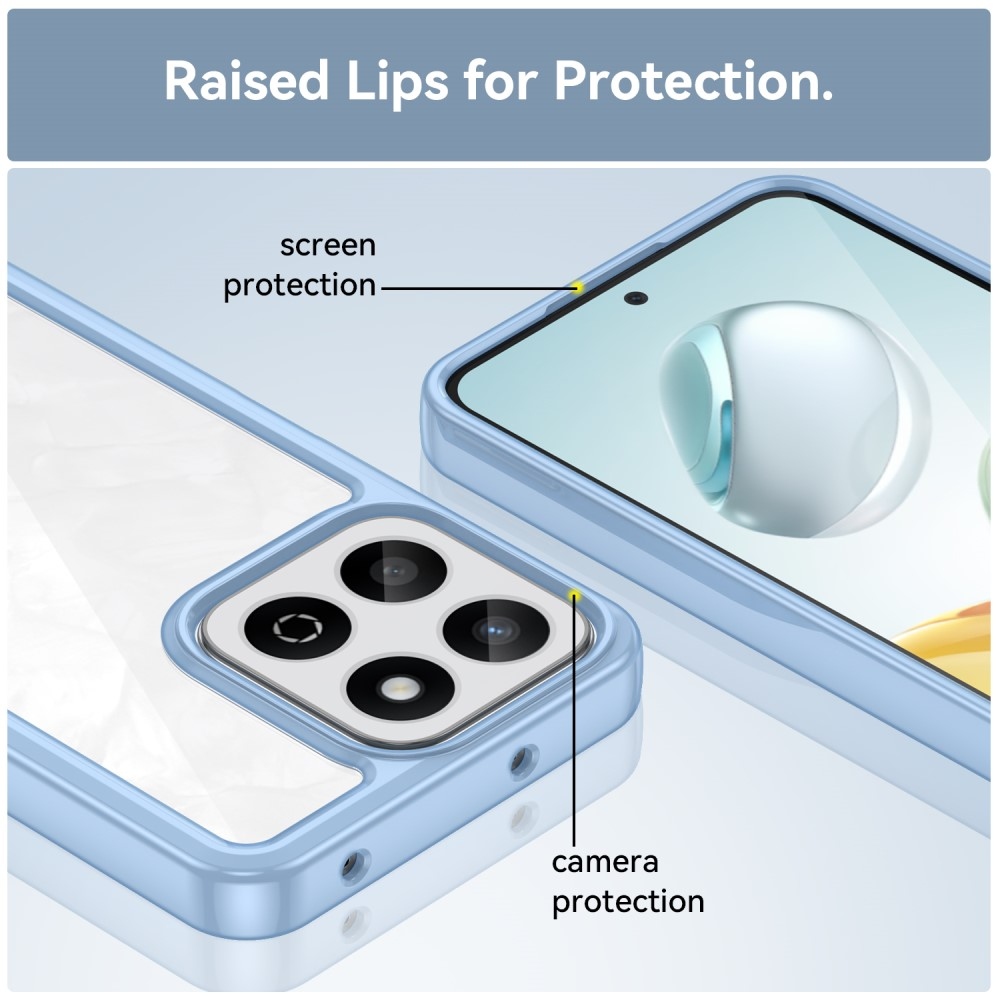 Gél tok fix hátlappal a Honor 200 Smart 5G készülékhez - kék