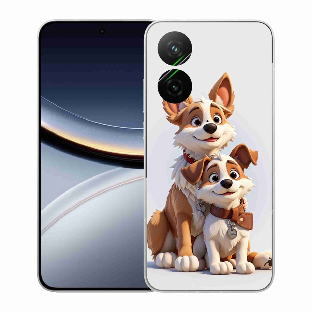 Gél borító mmCase a Xiaomi Poco F7 5G számára - rajzoló kutyák