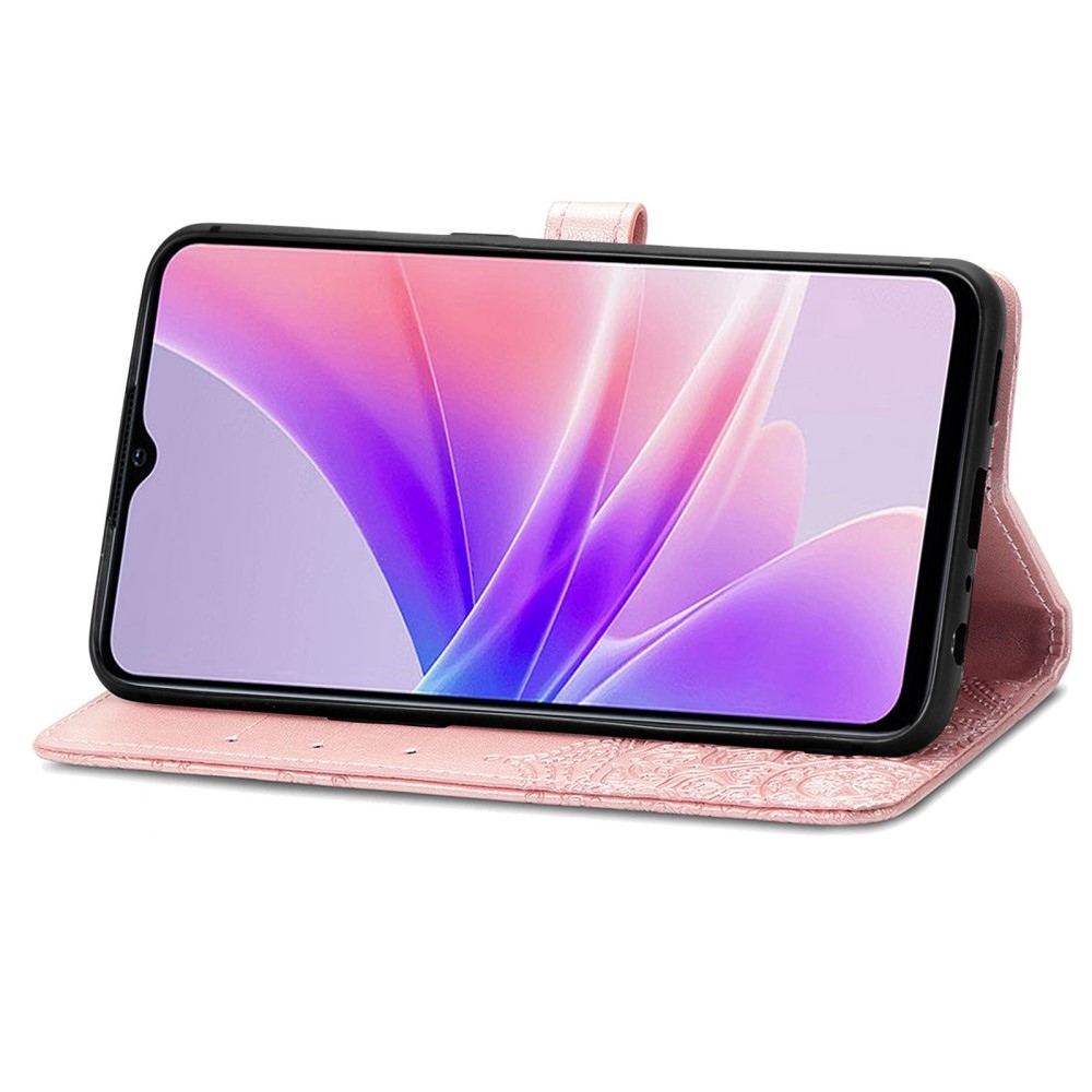 Mandala könyvtáska a Realme Narzo 50 készülékhez - rózsaarany
