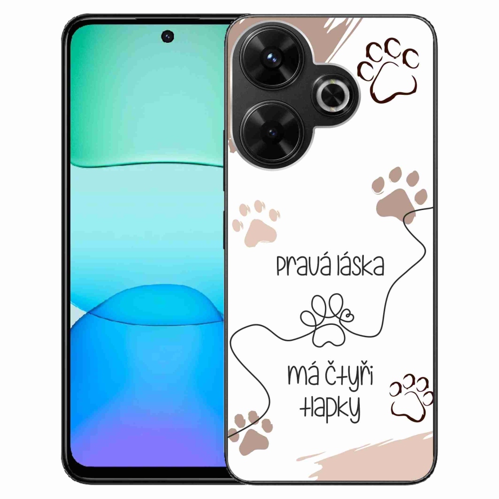 Gél borítás mmCase a Xiaomi Redmi 13 4G/Poco M6 4G - kutya motívum 1 fehér háttérrel