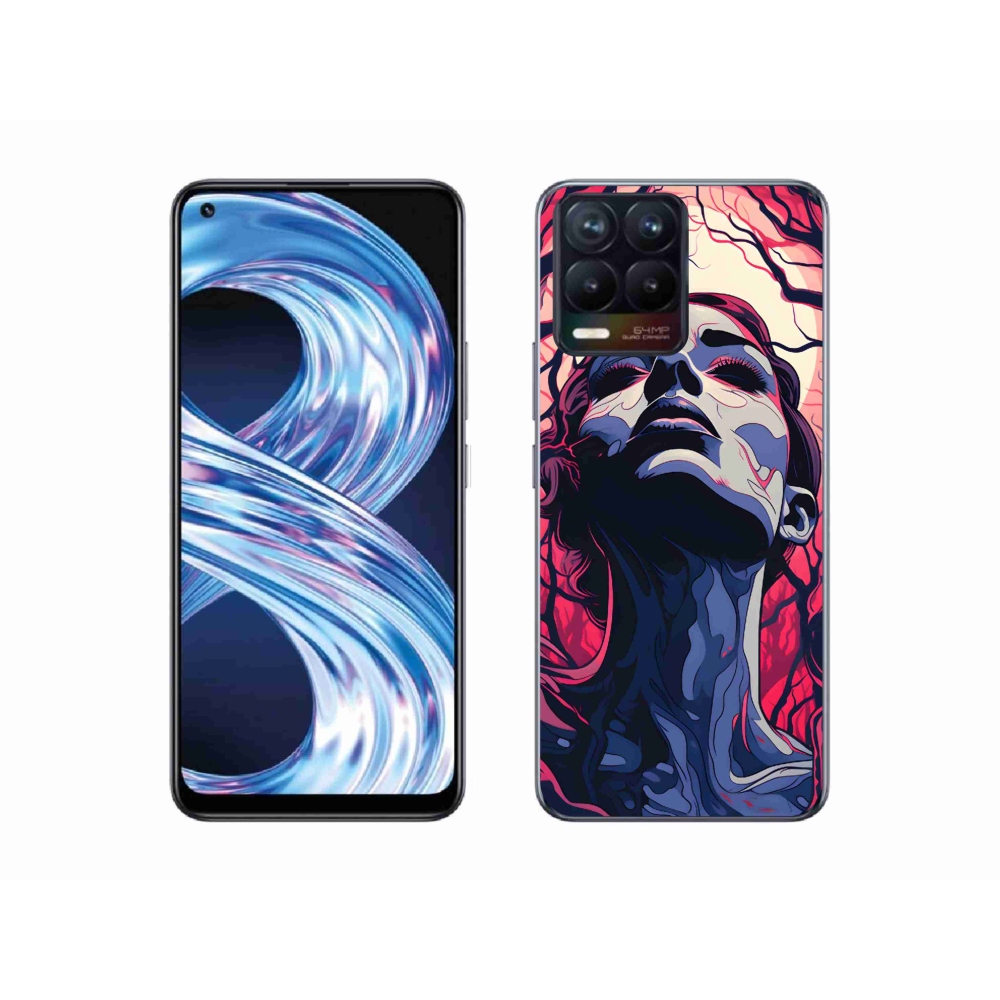Gél borítás mmCase a Realme 8 Pro-n - absztrakt arc
