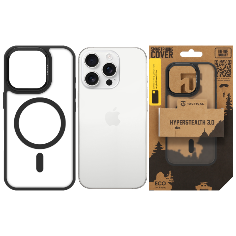 Tactical MagForce Hyperstealth 3.0 tok az Apple iPhone 16 Pro-hoz, Asphalt színben