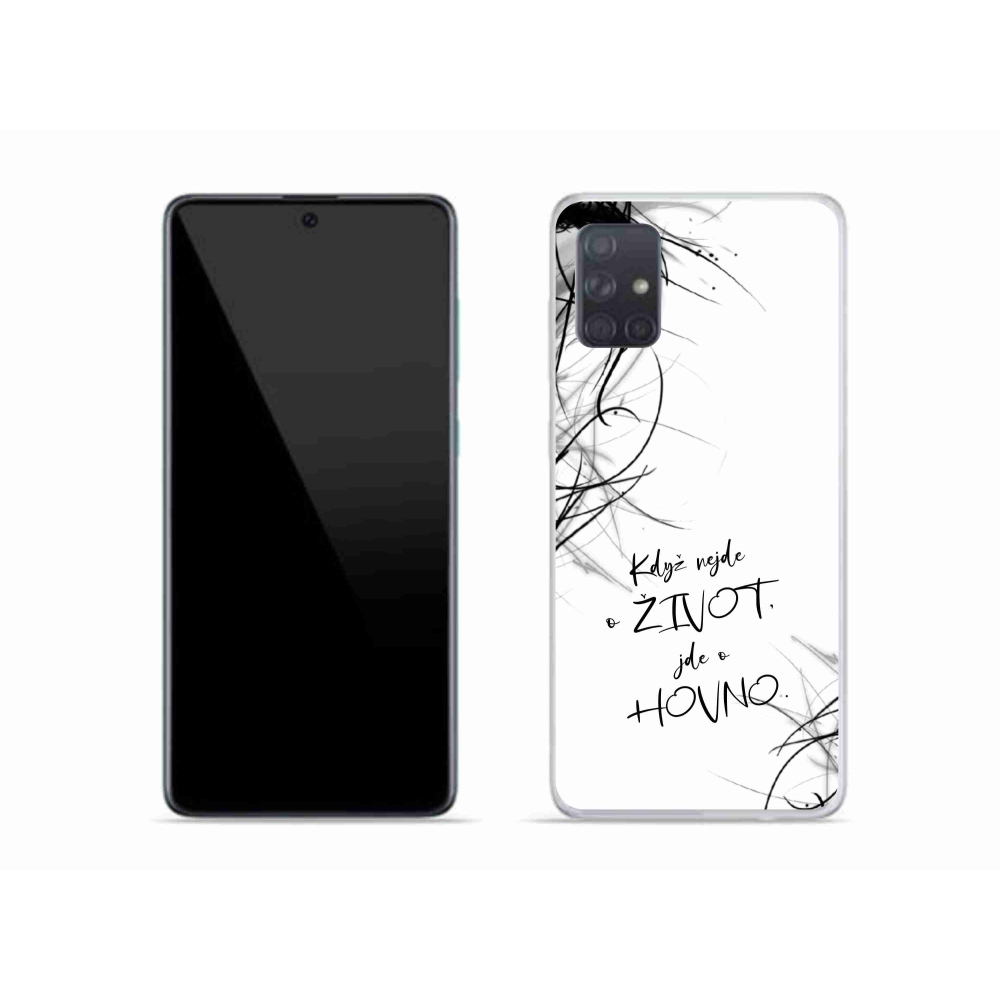 Gél borító mmCase Samsung Galaxy A51 készülékhez - vicces szöveg 16 fehér háttér