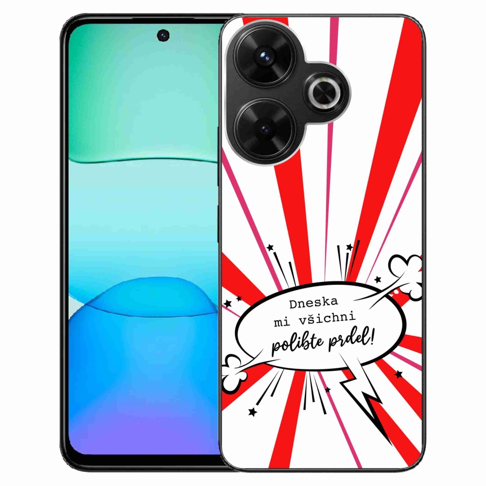 Gél borító mmCase a Xiaomi Redmi 13 4G/Poco M6 4G - vicces szöveg 15 fehér háttérrel