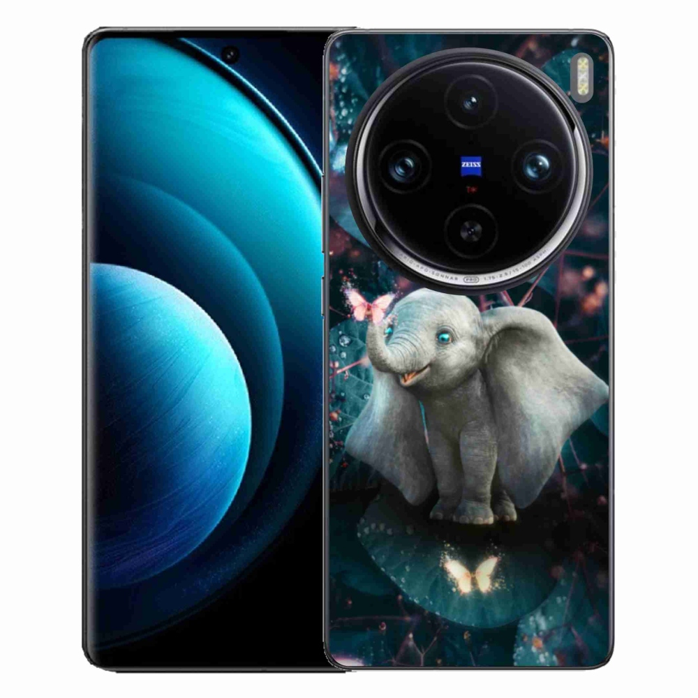 Zselés borítás mmCase a Vivo X100 Pro 5G készülékhez - aranyos elefánt