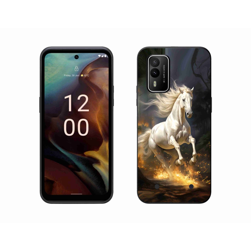 Zselés borítás mmCase a Nokia XR21 készülékhez - fehér ló 2