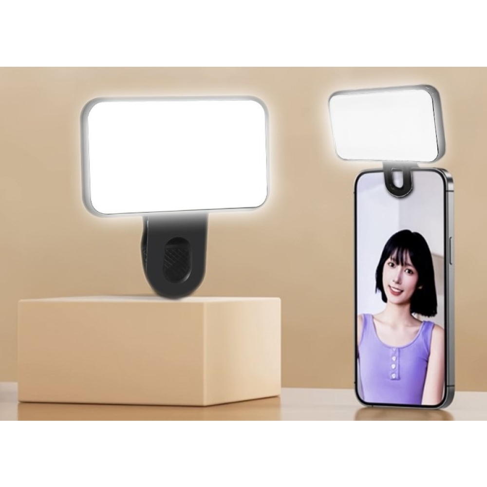 Mini LED mobiltelefon-világítás csíptetővel 24 LED - lila