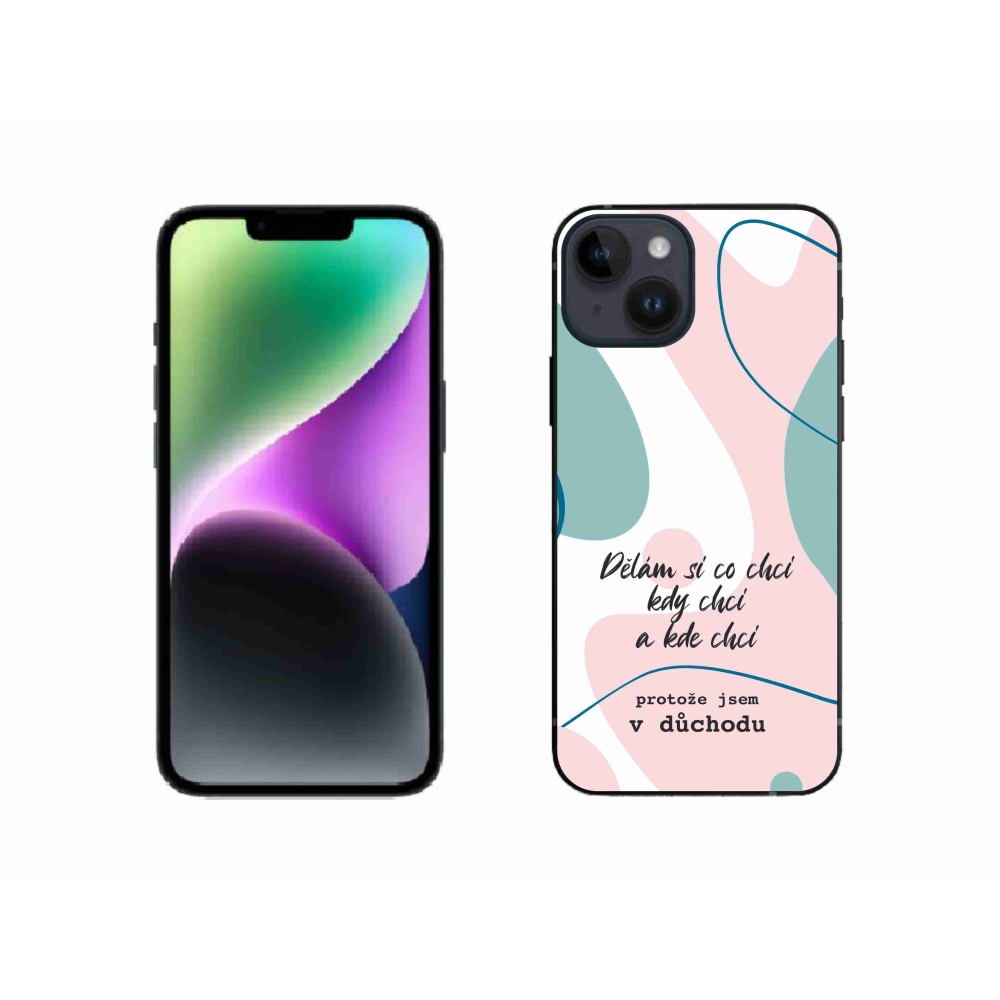 Gél borító mmCase iPhone 14 készülékhez - vicces szöveg 10 fehér háttér