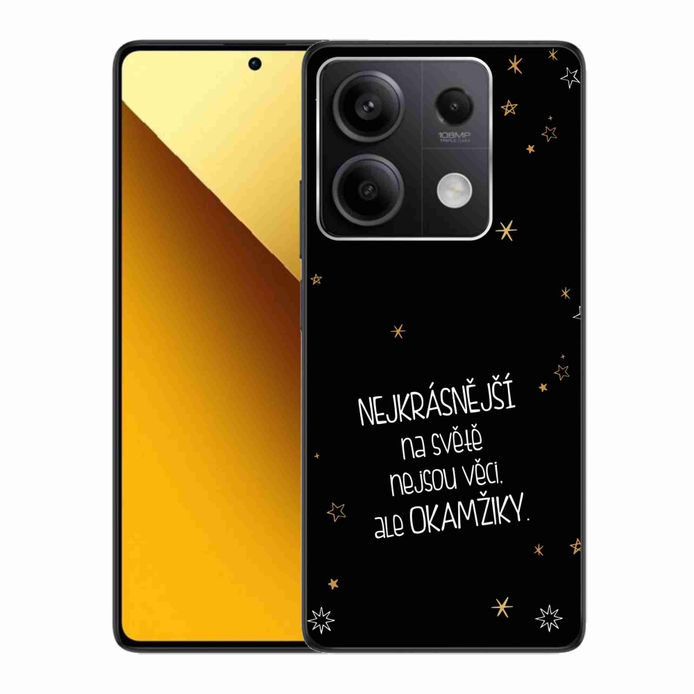 Gél borító mmCase a Xiaomi Redmi Note 13 5G - idézet 4 fekete háttérrel