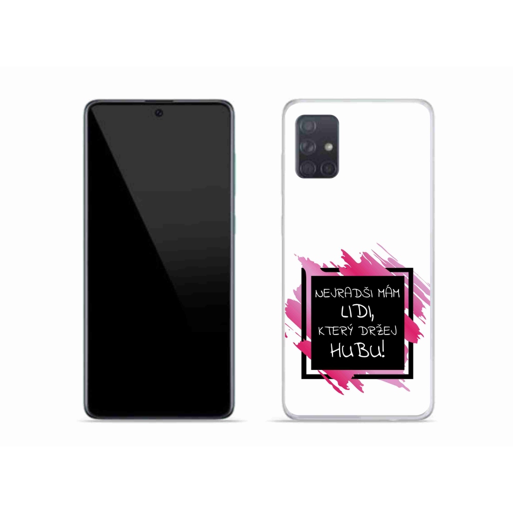 Gél borító mmCase Samsung Galaxy A51 készülékhez - vicces szöveg 7 fekete-fehér háttérrel