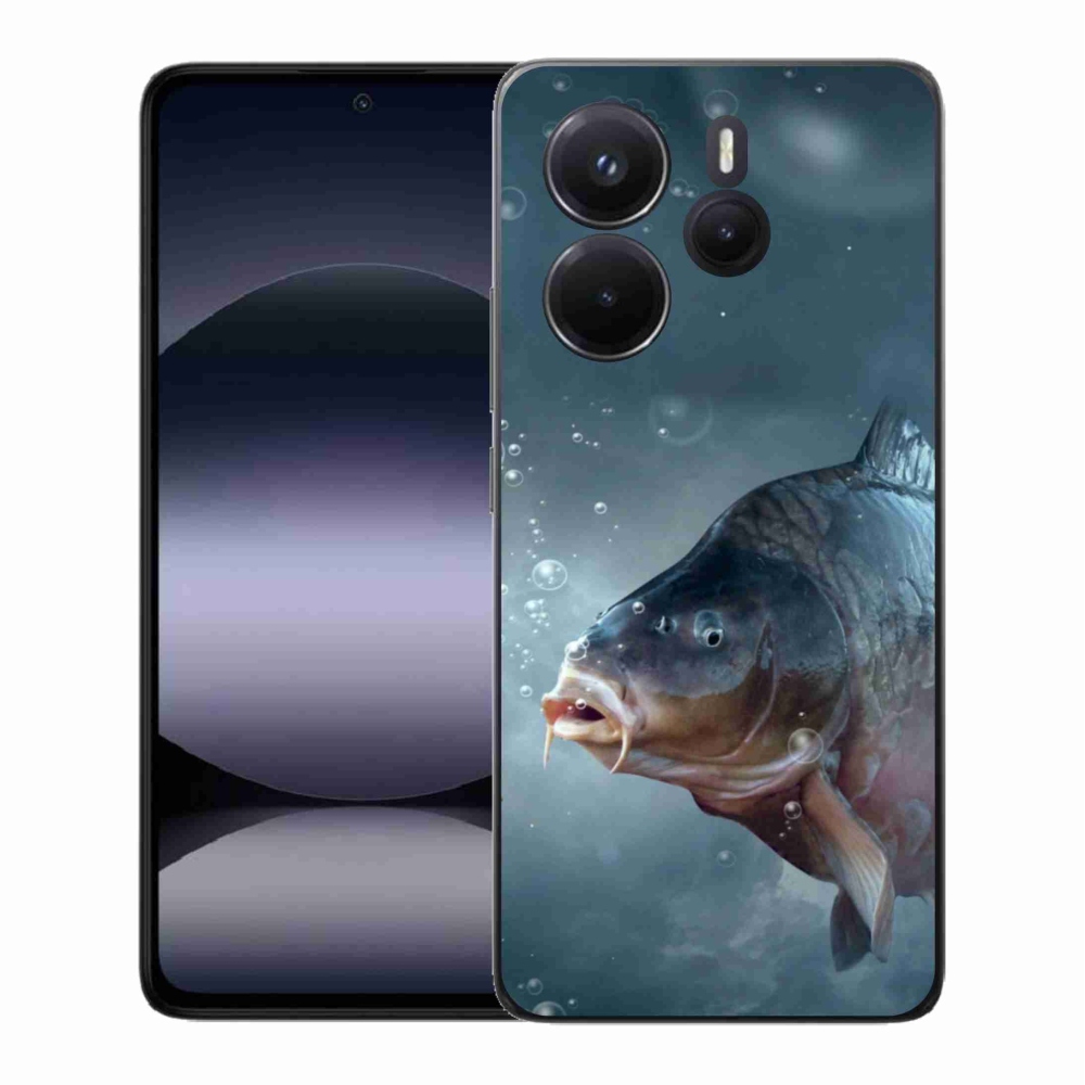 Gél borítás mmCase a Xiaomi Redmi Note 14-hez - ponty és buborékok