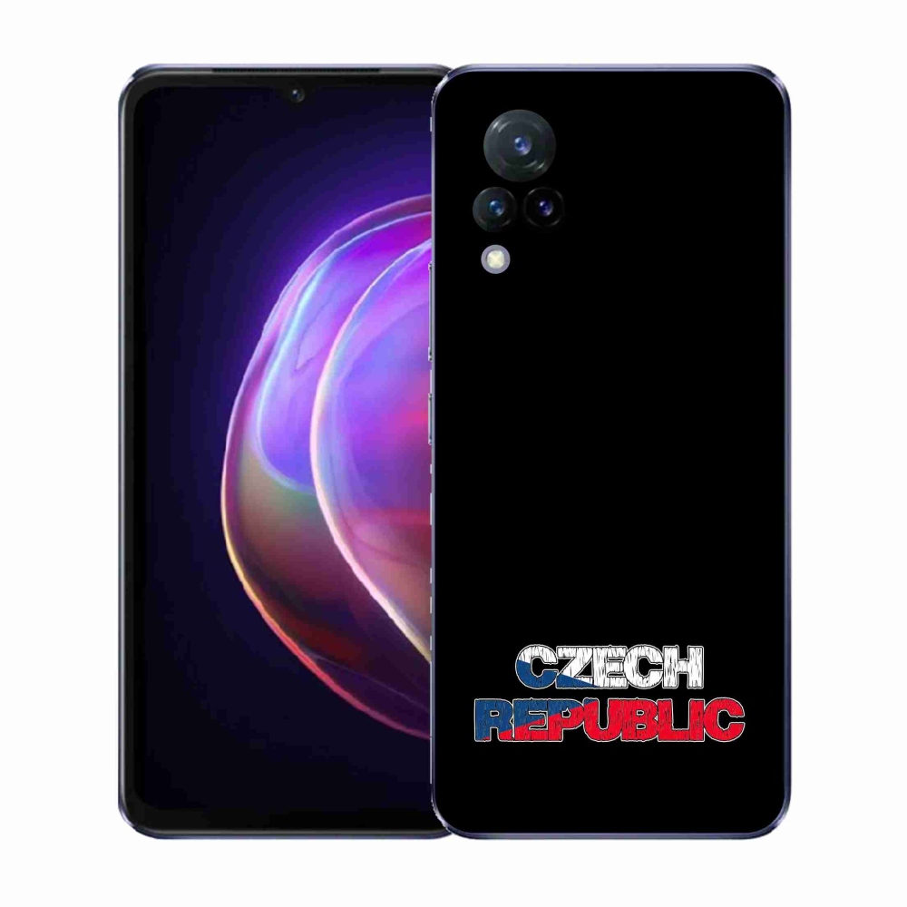 Gél borítás mmCase a Vivo V21 4G/5G - Csehország fekete háttérrel