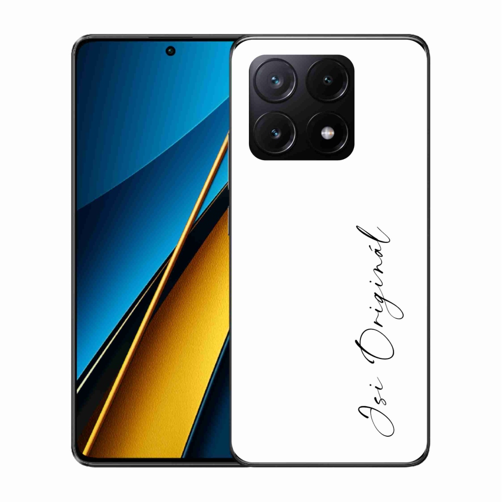 Gél borító mmCase a Xiaomi Poco X6 Pro 5G-hez - te vagy az eredeti fehér háttér