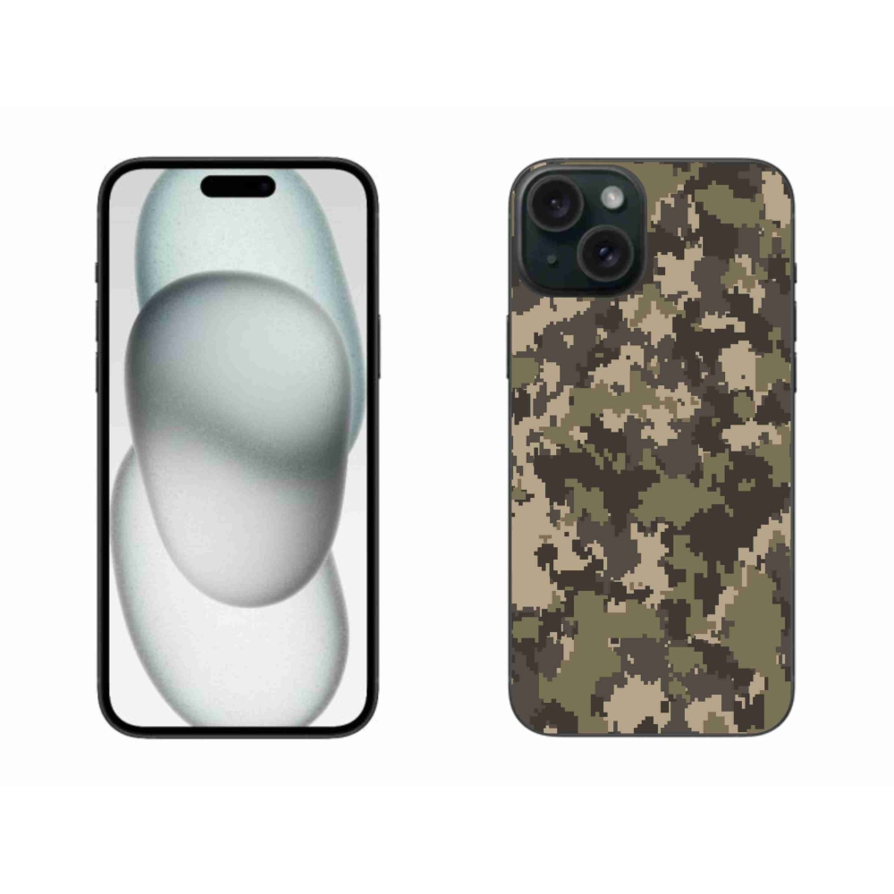 Zselés borítás mmCase iPhone 15 Plus készülékhez - terepszínű minta 12