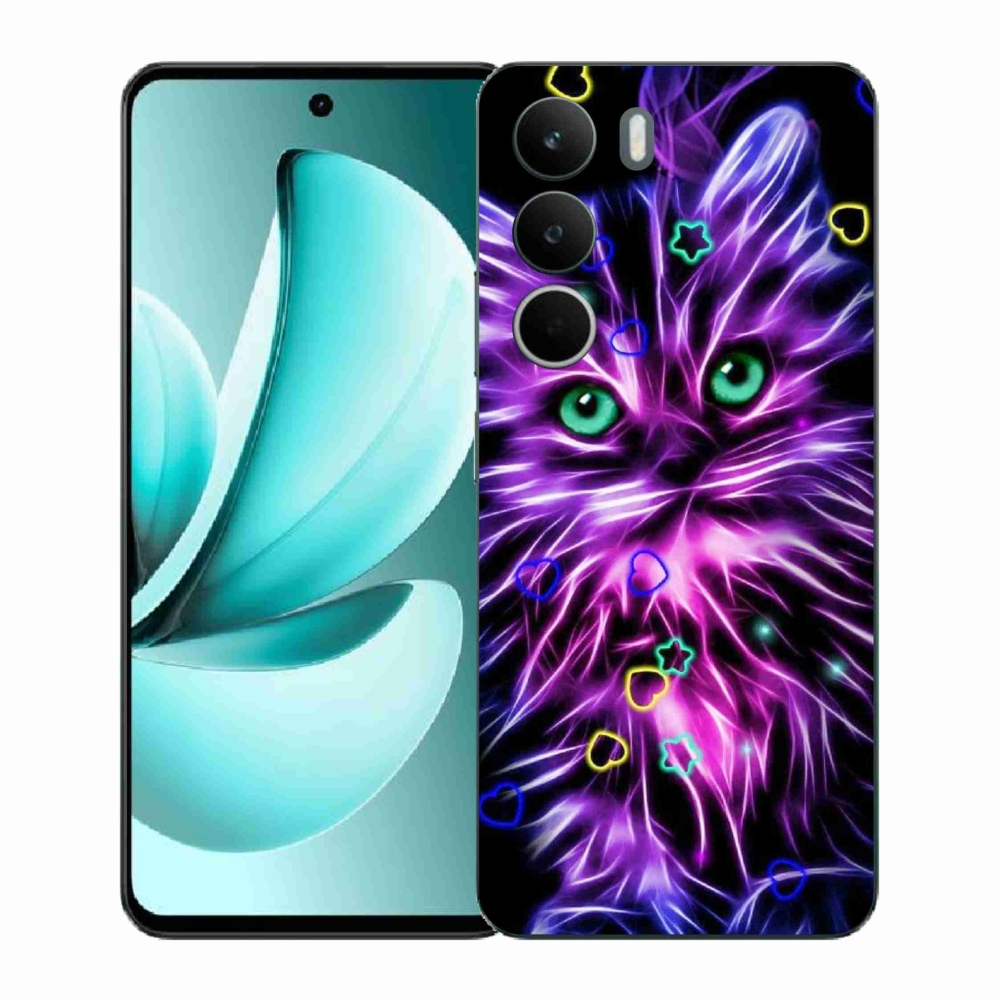 Zselés borító mmCase a Realme C71 készülékhez - absztrakt macska