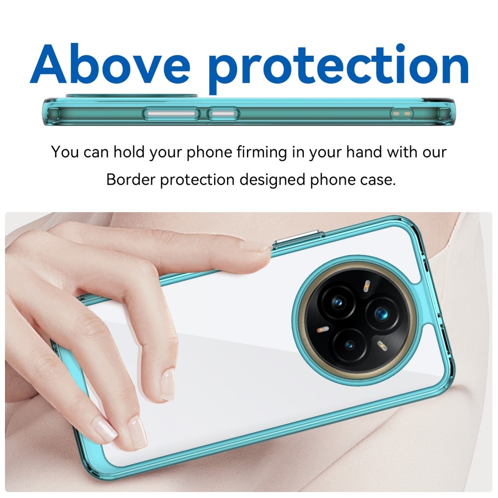 Gél tok fix hátlappal a Realme 14 Pro+ 5G készülékhez - világoskék színben